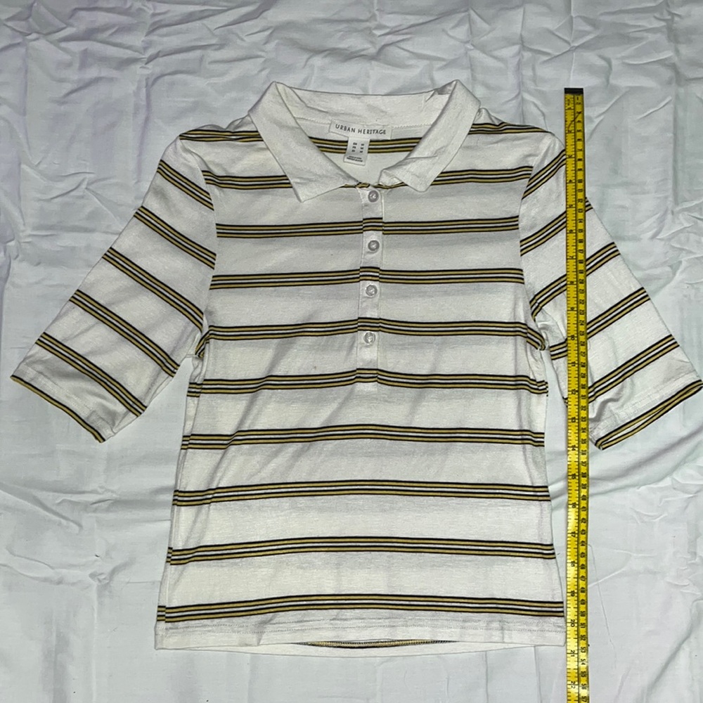 White Striped Urban Heritage T-Shirt